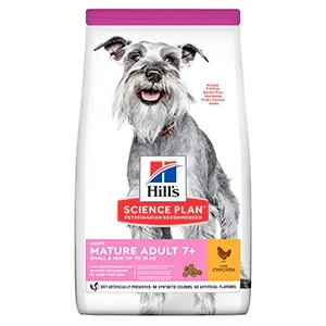 Hill’s Science Plan Light Mature Mini Breed Dry Dog Food with Chicken 2.5kg