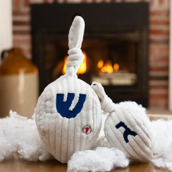 HUGGLEHOUNDS Plush Hanukkah Dreidel Dog Toy, Large 11″