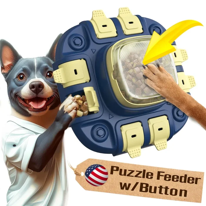 KADTC 2 Levels of Challenge – Dog Puzzle Toy for Small/Medium/Large Dogs Treat Puzzles Feeder Food Dispenser Slow Enrichment Feeding Puppy Mental Stimulation Toys Brain Games Christmas & New Year Gift