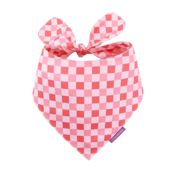 LunaMarie – Luxury Pet Birthday Bandanas -Premium & Silky Poly Fabric | 100% Handmade | Custom Shape Dual Layered (Rebel, Medium