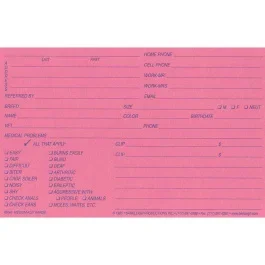 Medium Klip Kards- Pink 100 Count