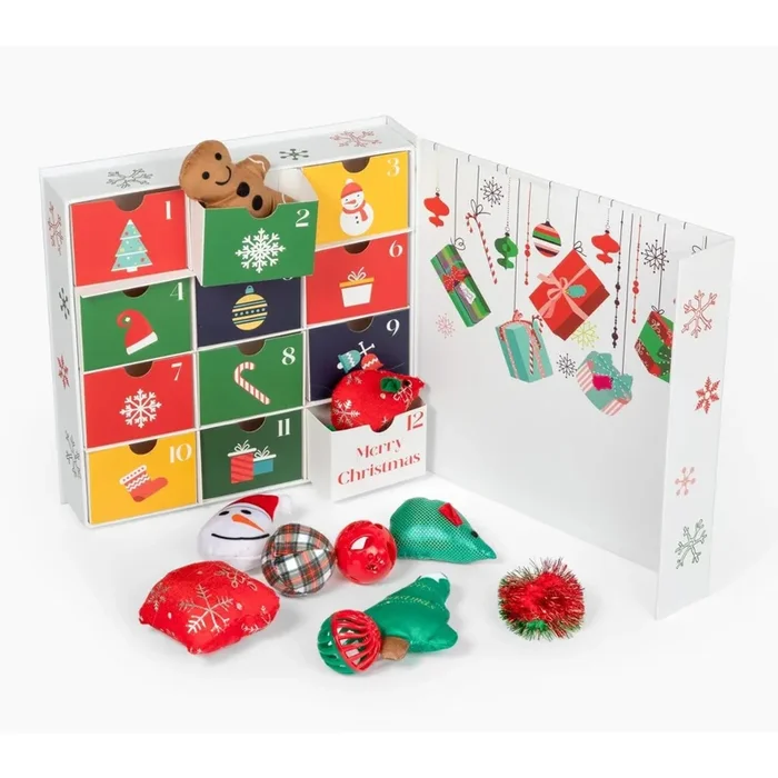 Midlee Cat Advent Calendar – 12 Days Of Christmas Filled Cat Toy Gift