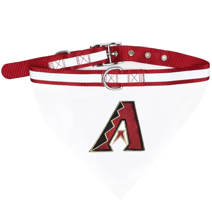 MLB Bandana – Arizona Diamondbacks Dog Bandana with Reflective & Adjustable Dog Collar, Small