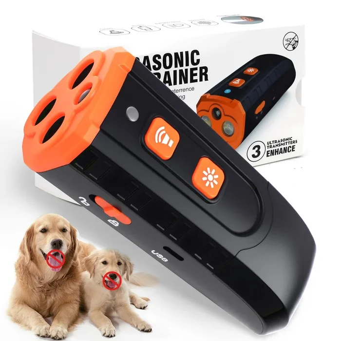 MOXIAOYAN Dog Bark Deterrent Devices for Own or Neighbors Dog, Anti Barking Device for Dogs, 3X Sonic Emitters, 33ft Long Range