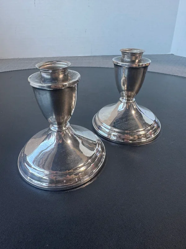 Pair of Duchin Creations Sterling Silver Weighted Candlesticks