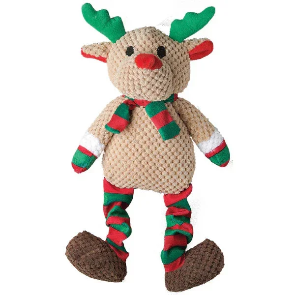 Patchwork Pet Bungee Legs Reindeer Dog Toy – 18″