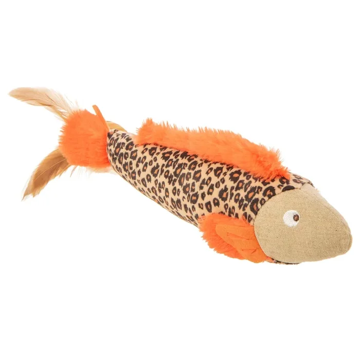 Petlinks Happynip Fun Fins Kicker Cat Toy, Contains Silvervine & Catnip – Tan, One Size