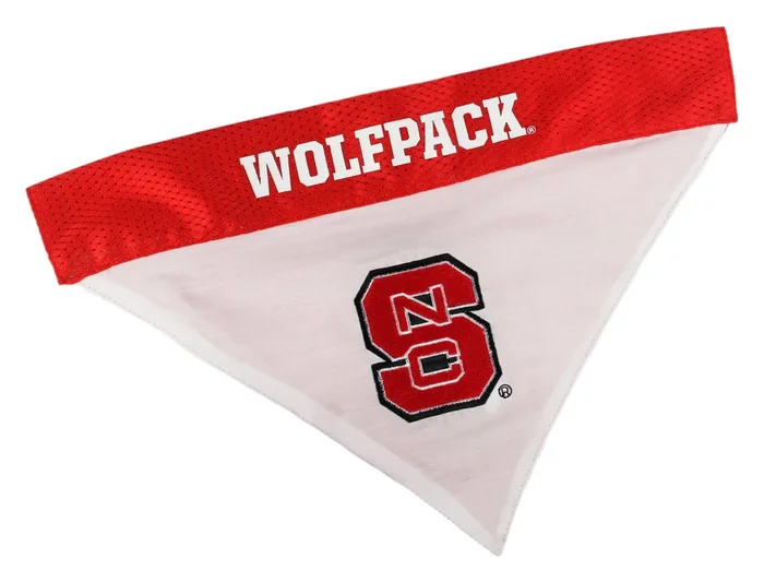 Pets First Collegiate Pet Accessories, Reversible Bandana, North Carolina State Wolfpack, Large/X-Large