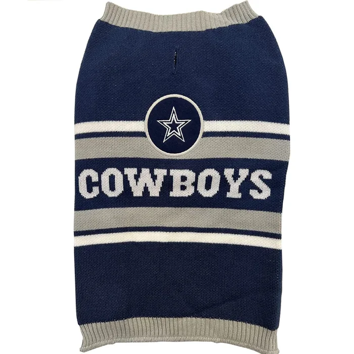 Pets First Nfl Dallas Cowboys Dog Sweater, Size Extra Large. Warm And Cozy Knit Pet Sweater With Nfl Team Logo, Best Puppy Sweat