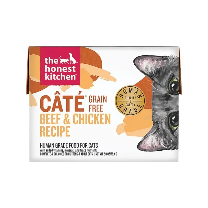 *(Please Use By 2026-03-05)* Wet Cat Food – CÂTÉ – Grain Free Beef & Chicken Recipe – 2.8 oz