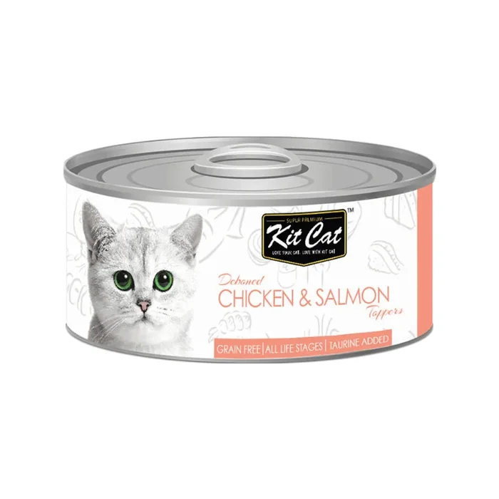 *(Please Use By 2026-03-28)* Canned Cat Food Topper – Deboned Chicken & Salmon – 80 g