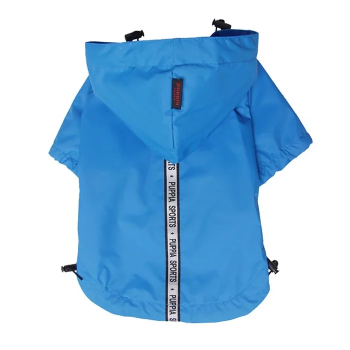 Puppia Authentic Base Jumper Raincoat, Medium, Sky Blue
