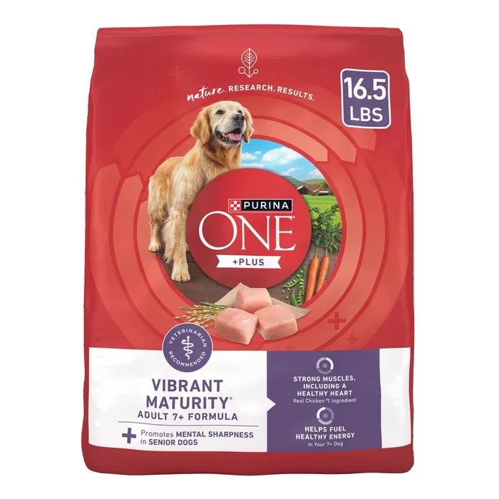 Purina ONE High Protein Dry Senior Dog Food Plus Vibrant Maturity Adult 7 Plus Formula
