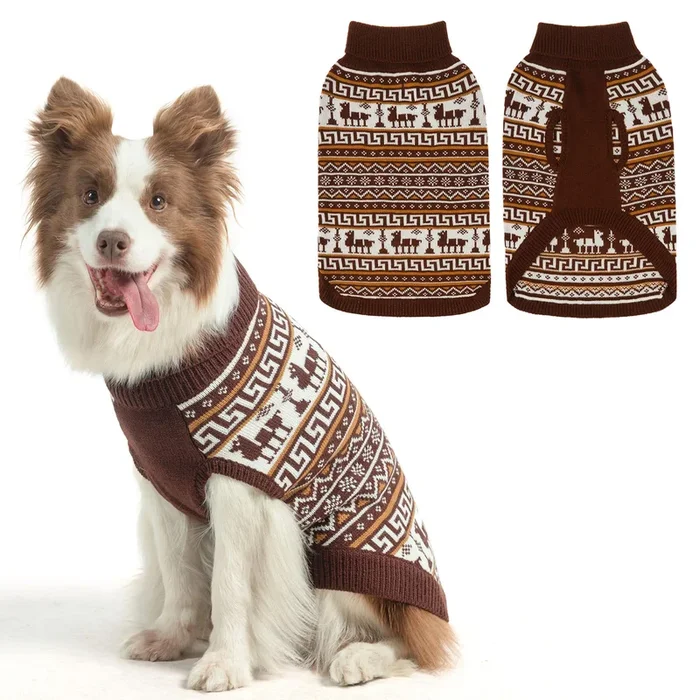 Scenereal Dog Sweater For Medium Large Size Dog Girls Boys, Turtleneck Pullover Winter Dog Clothes, Christmas Dog Outfits, Pet S