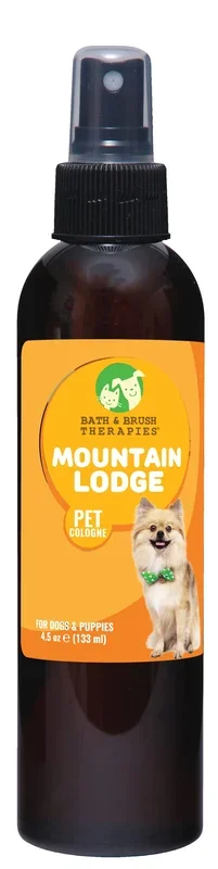 Showseason Bath & Brush Therapies Mountain Lodge Pet Cologne 4.5 Oz For Dogs | Long-Lasting Odor Eliminator | Paraben-Free | Bio