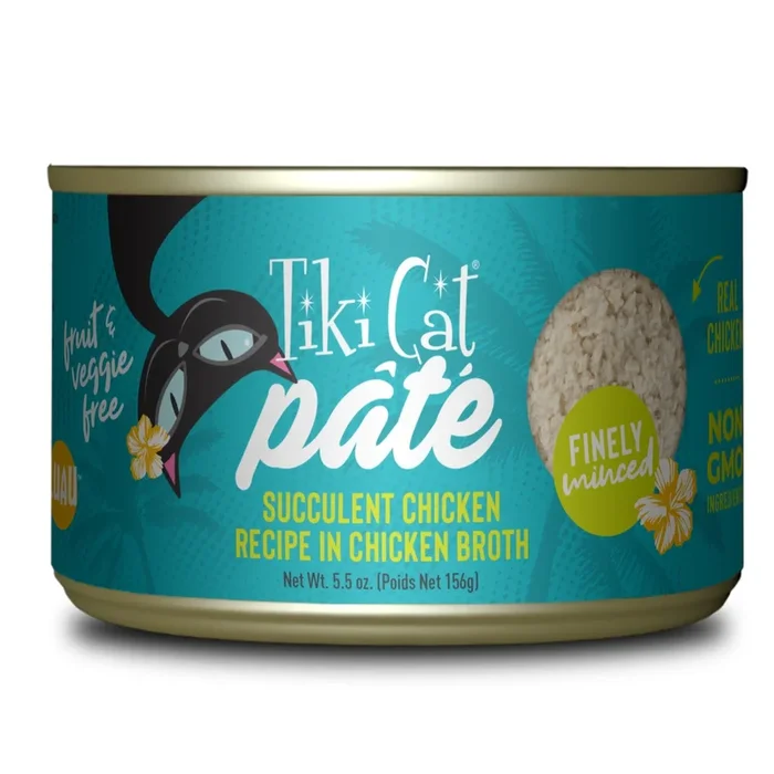 Tiki Cat Luau Pate Succulent Chicken Recipe Cat Food 5.5oz