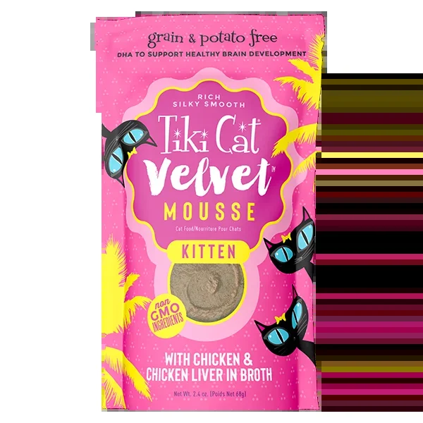 Tiki Cat Velvet Mousse PCH Kitten Chicken 2.4oz