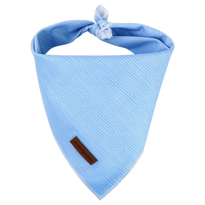 Unique Style Paws Dog Bandanas 1Pc Washable Cotton Triangle Dog Scarfs For Small Medium Large Dogs And Cats-Bluedot-S