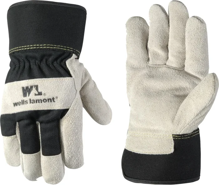 Wells Lamont Mens Lined Suede Leather Palm Glove (Pack Of 3)