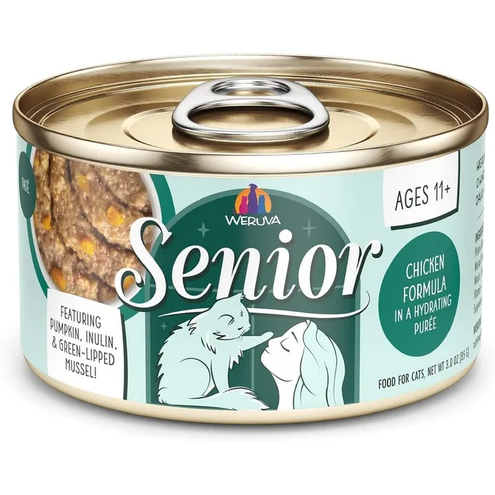 Weruva Cat Senior 11+ Wet Cat Food – Chicken in Gravy – 3oz Can