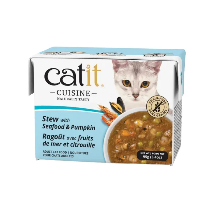 Wet Cat Food – CUISINE – Stew with Seafood & Pumpkin – Adult – 95 g