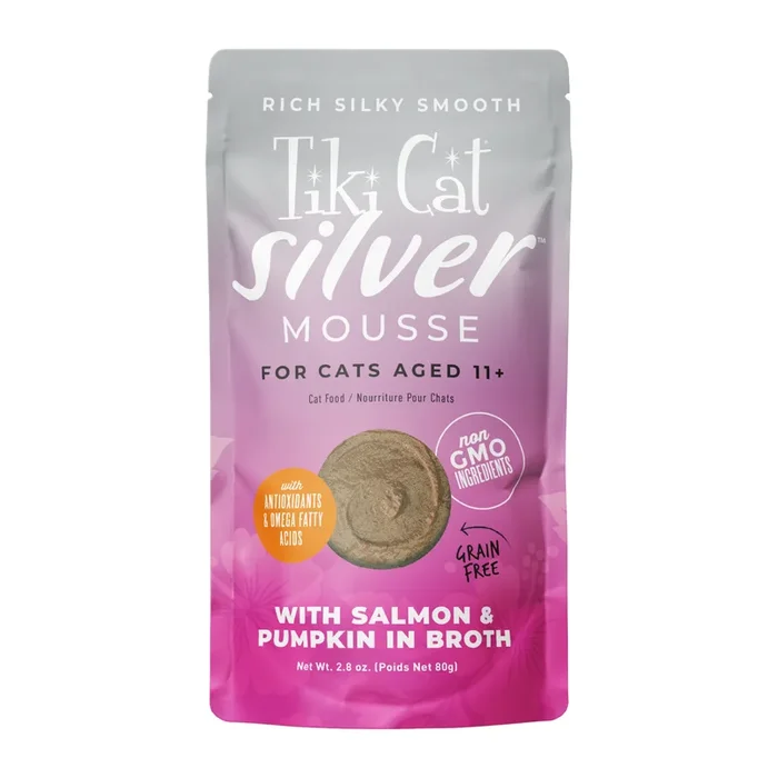 Wet Cat Food – SILVER MOUSSE – Salmon & Pumpkin in Broth