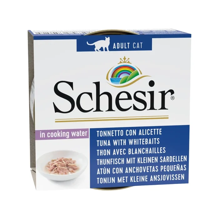 Wet Cat Food Topper – IN COOKING WATER – Tuna & Whitebaits – 85 g