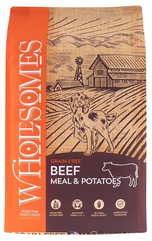 Wholesomes Grain Free Dry Dog Food Beef Meal & Potatoes 35lb