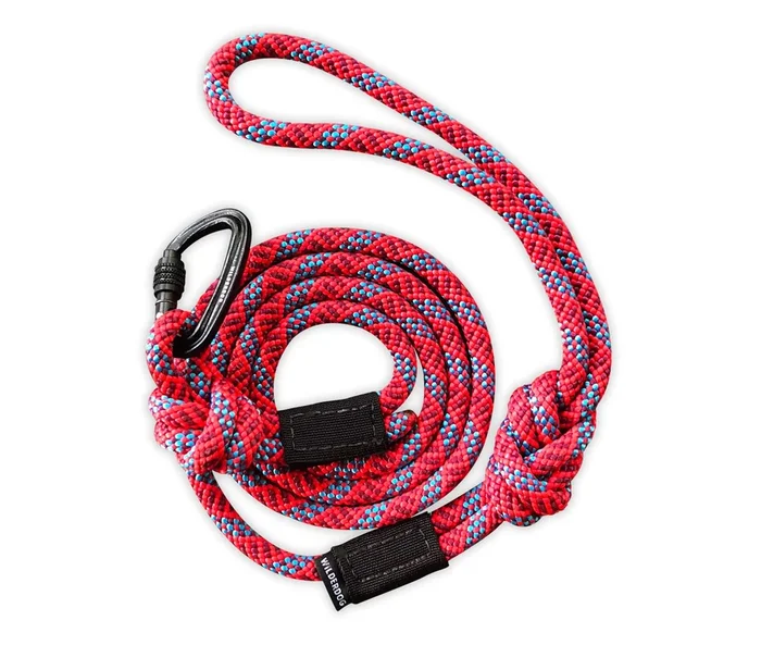 Wilderdog Small Carabiner Climbing Rope Dog Leash For Small & Medium Dogs – 5Ft – Maple – 1Ct