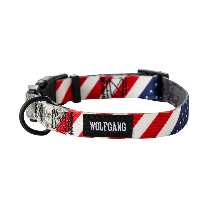Wolfgang Heavy Duty, Adjustable Dog Collar With Quick Release Nylon Buckle For Walking & Training, Digitaldog Print, Medium