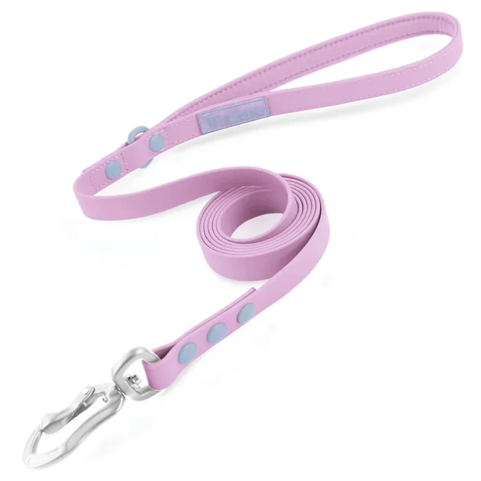 Wolfone Waterproof Dog Leash Carabiner Leash For Dogs Soft Handle Easy Care 5Ft*15Mm*2.0Mm Sweet Lilac