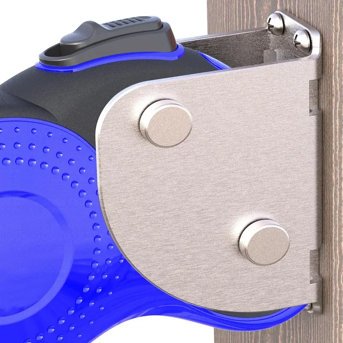 X-Tecokit Secure Holder For Retractable Dog Leash,Stainless Steel Wall Hook,Heavy Duty Metal Bracket For Small Medium Large Retr