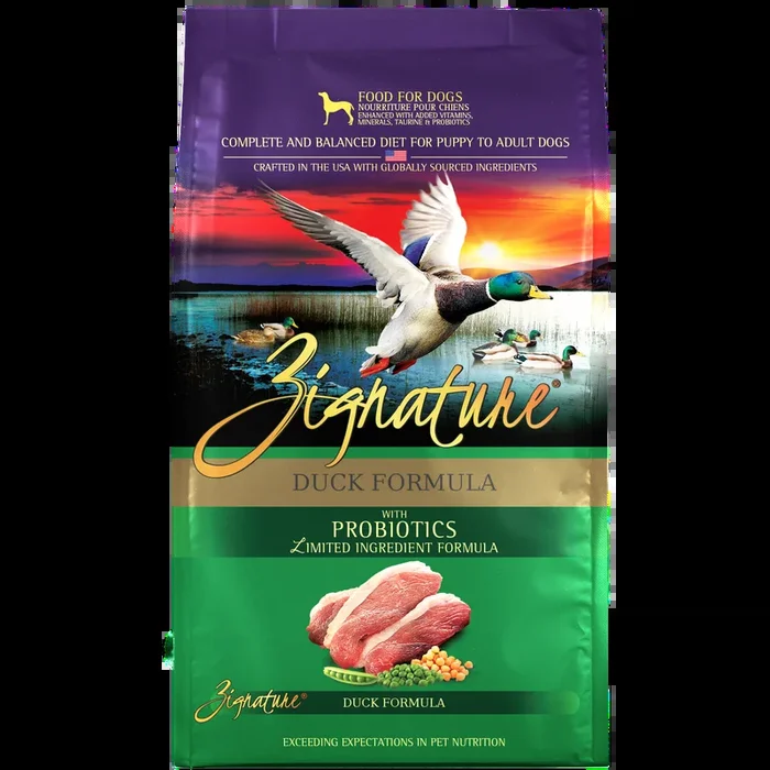 Zignature Duck Formula Dry Dog Food, 4lb