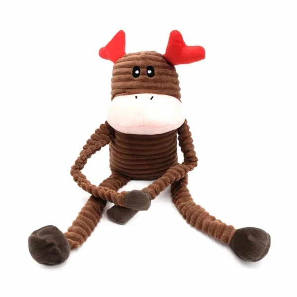 ZippyPaws Holiday Crinkle Reindeer Dog Toy