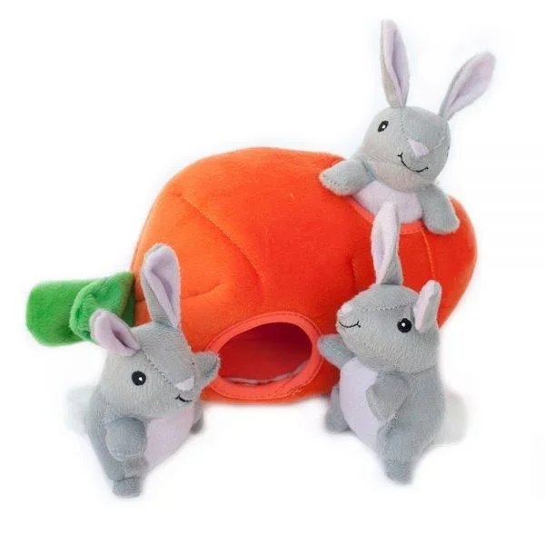 ZippyPaws Zippy Burrow Bunny ‘n Carrot Hide and Seek Puzzle Dog Toy