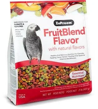 ZuPreem FruitBlend with Natural Fruit Flavors Parrot & Conure Bird Food