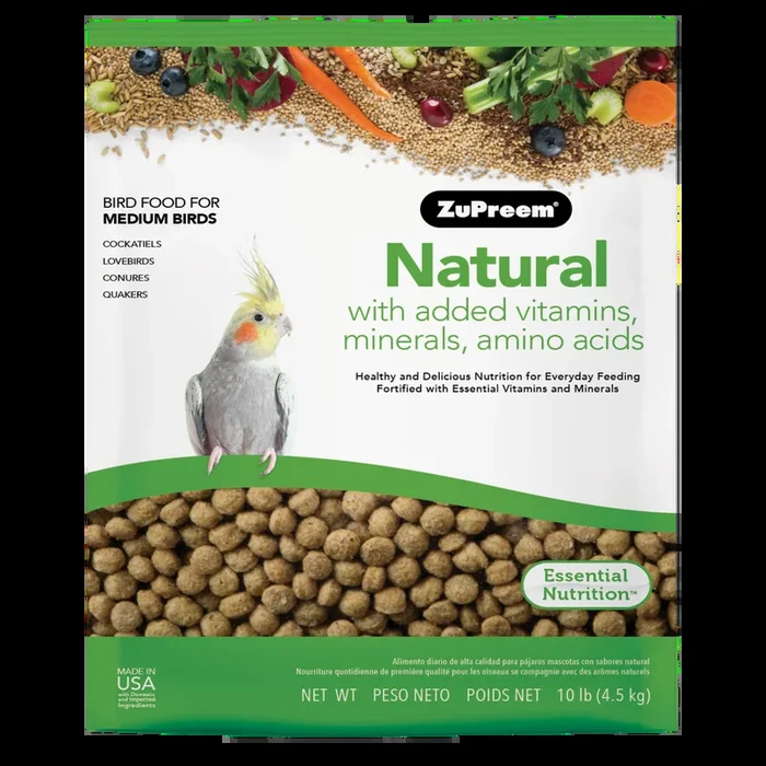 ZuPreem Natural Bird Food Cockatiels 10 lb