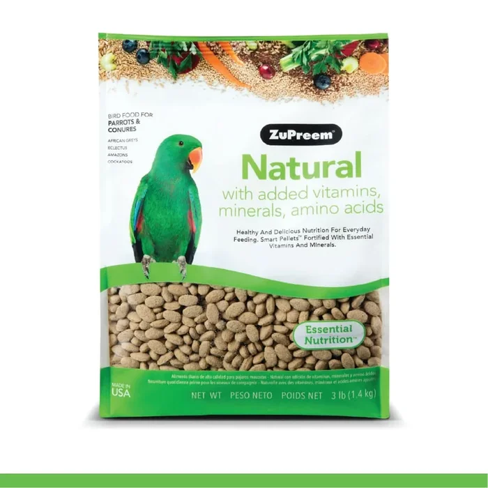 ZuPreem Natural Bird Food Parrots & Conures 3 lb