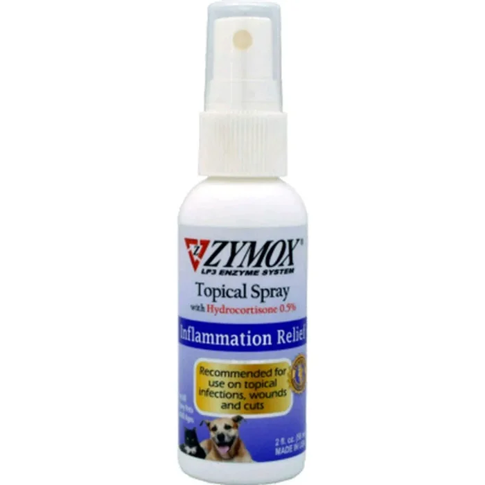 Zymox Enzymatic Topical Spray with Hydrocortisone 0.5% for Dogs & Cats, 2-oz bottle